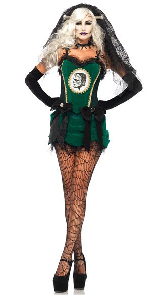 F1718 4-Piece Deluxe Bride of Frankenstein Adult Halloween Costume